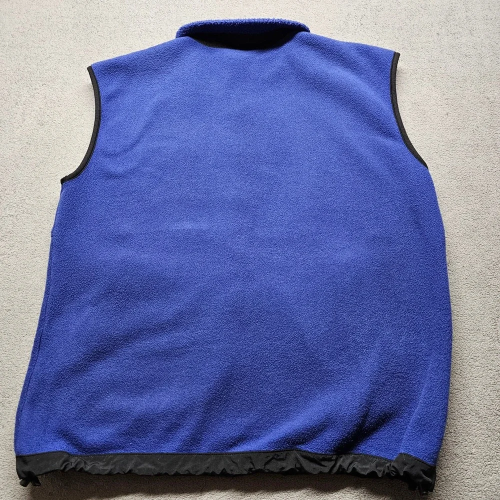 The North Face Denali Fleece Vest Mens Large Royal Blue Full Zip Hiking Retro